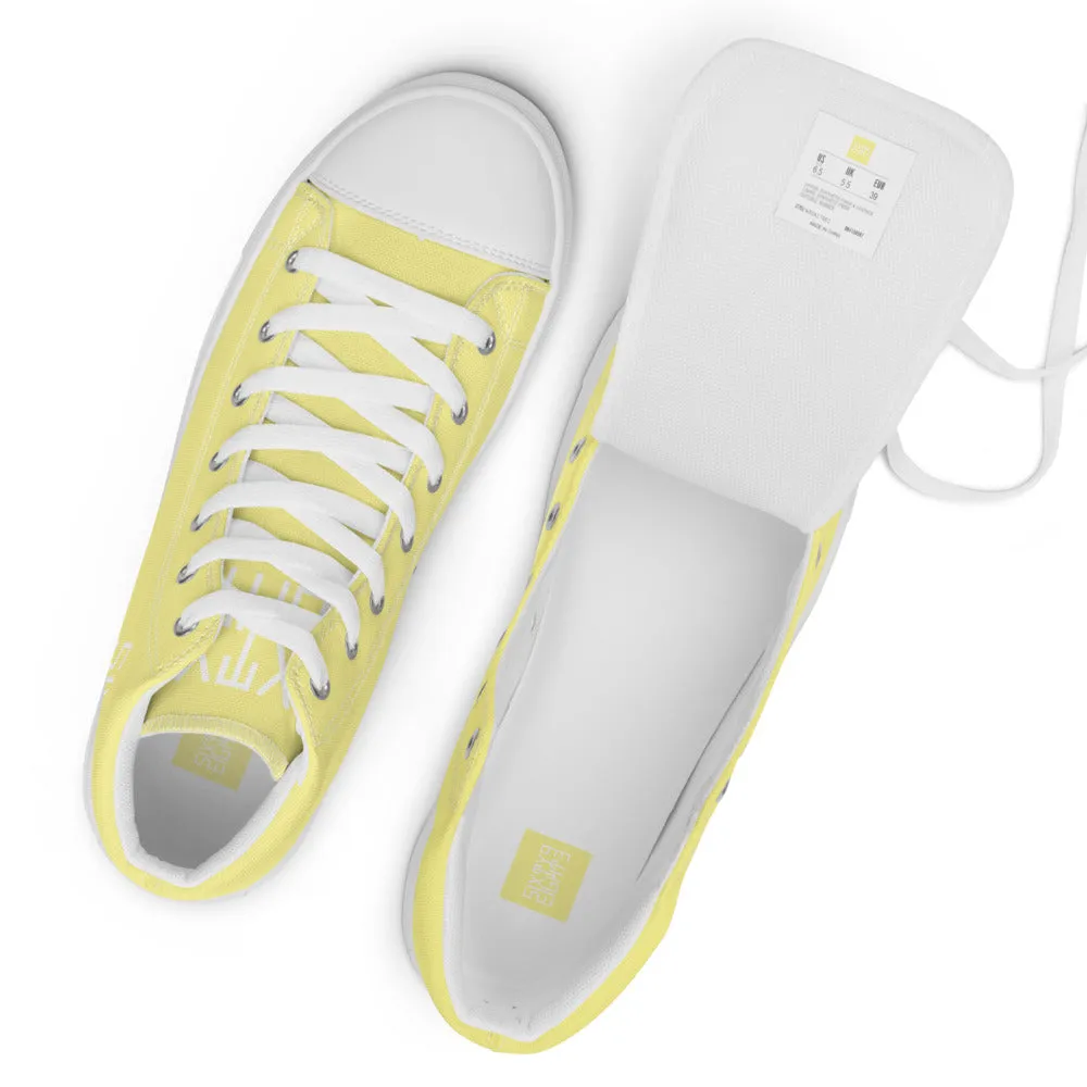 Sixty Eight 93 Logo White Gold Men's High Top Shoes