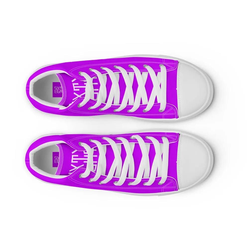 Sixty Eight 93 Logo White Purple Women's High Top Shoes