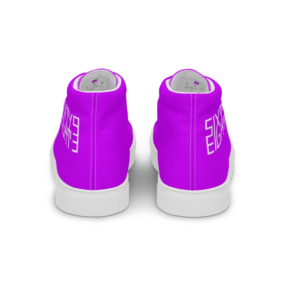 Sixty Eight 93 Logo White Purple Women's High Top Shoes