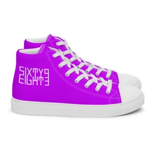 Sixty Eight 93 Logo White Purple Women's High Top Shoes