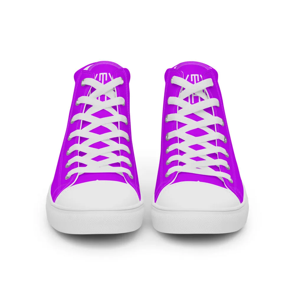Sixty Eight 93 Logo White Purple Women's High Top Shoes