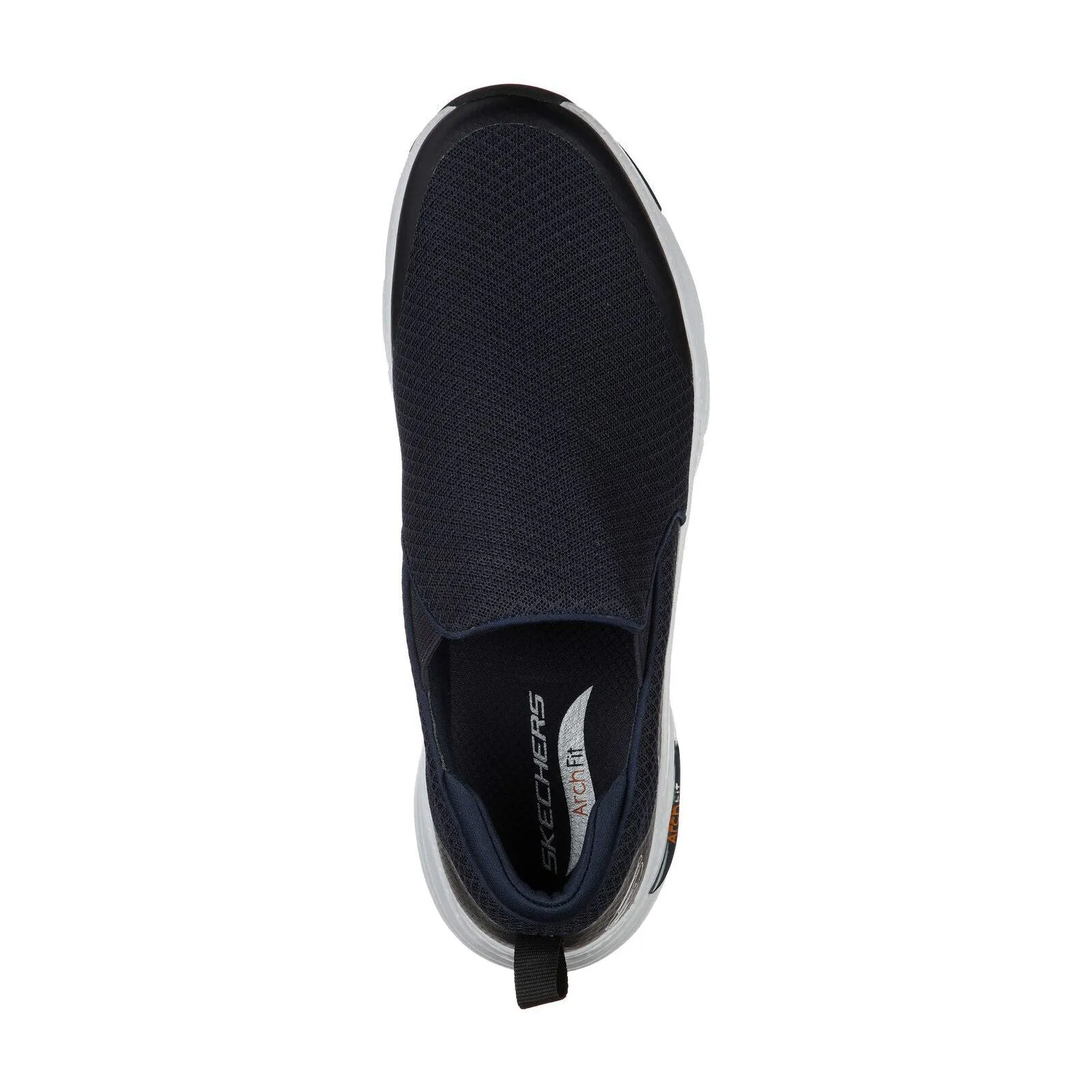 Skechers 232043 Arch Fit Banlin Mens Navy Blue Textile Arch Support Slip On Trainers