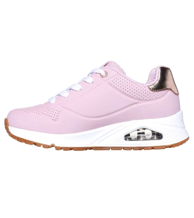 Skechers Girls Lace Up Runner Uno Gen1 - Shimmer Away 310545L