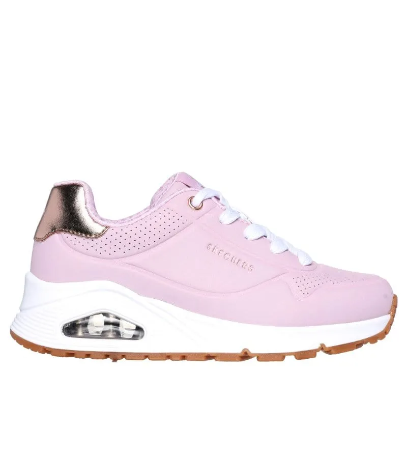 Skechers Girls Lace Up Runner Uno Gen1 - Shimmer Away 310545L