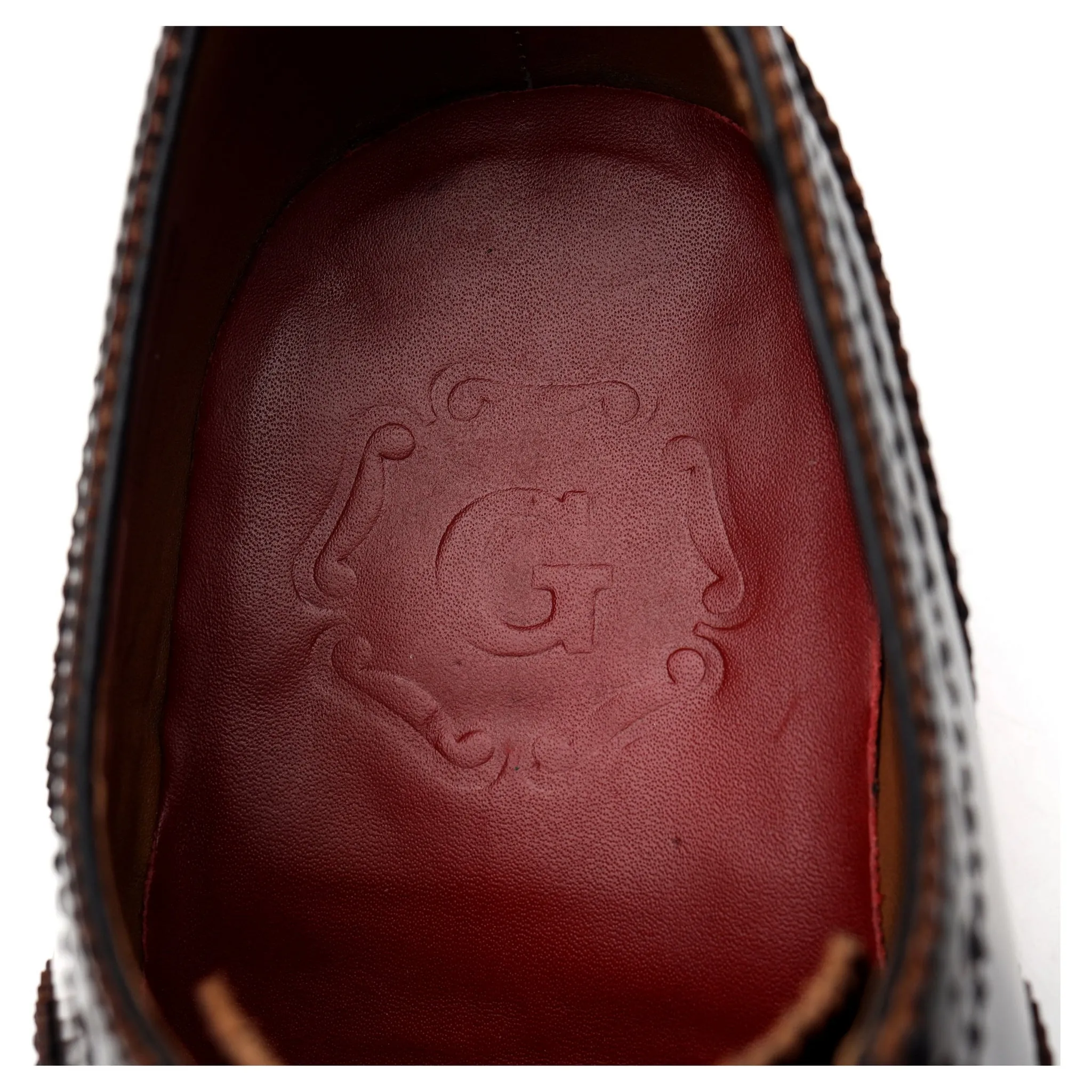'Stanley' Burgundy Leather Oxford Brogues UK 7.5 G