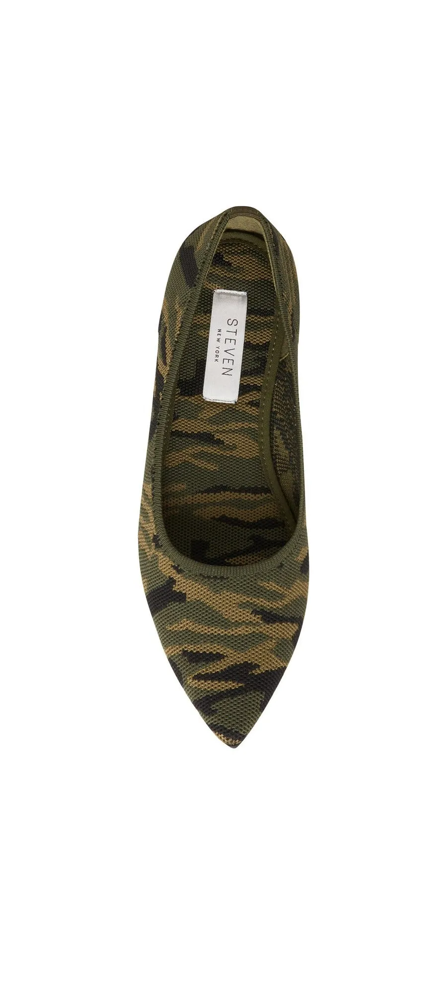 Steve Madden Ramone Camouflaged Fashion Fitted Slip On Stretchy Ballets Flats