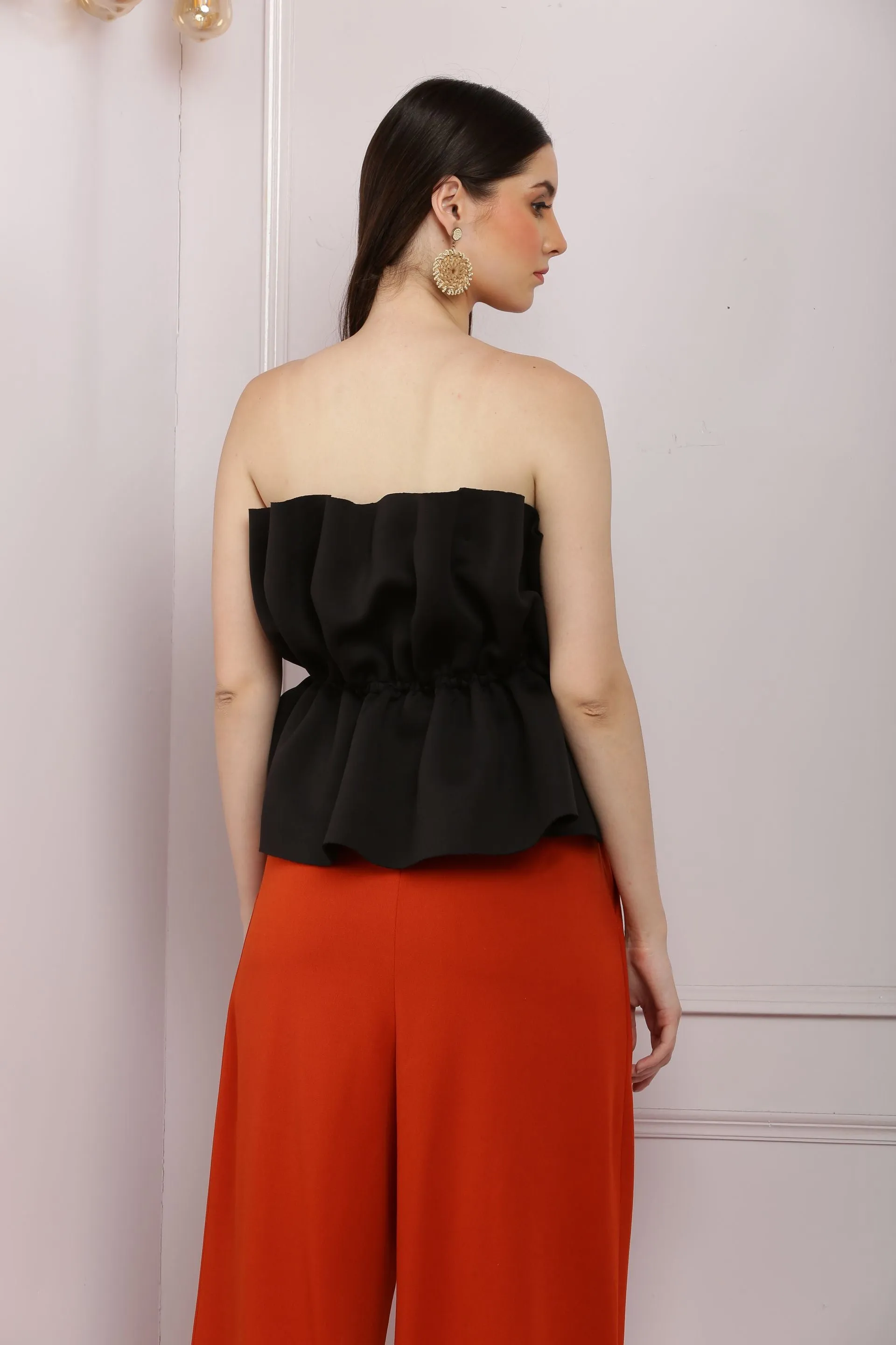 Stylish Offshoulder Tube Top Black