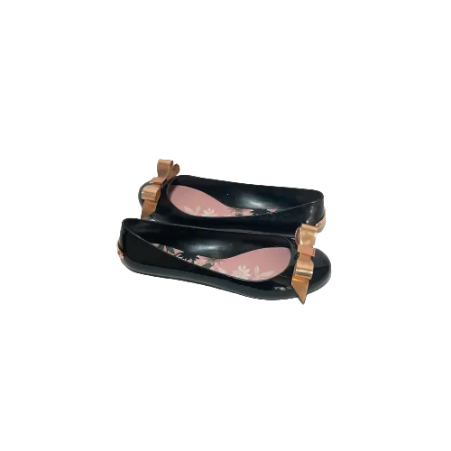 Ted Baker 'DAHLIA" Black Jelly Ballet Flats | Gently Used |