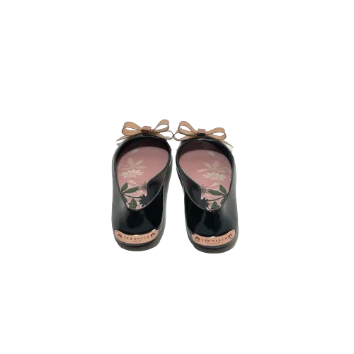 Ted Baker 'DAHLIA" Black Jelly Ballet Flats | Gently Used |