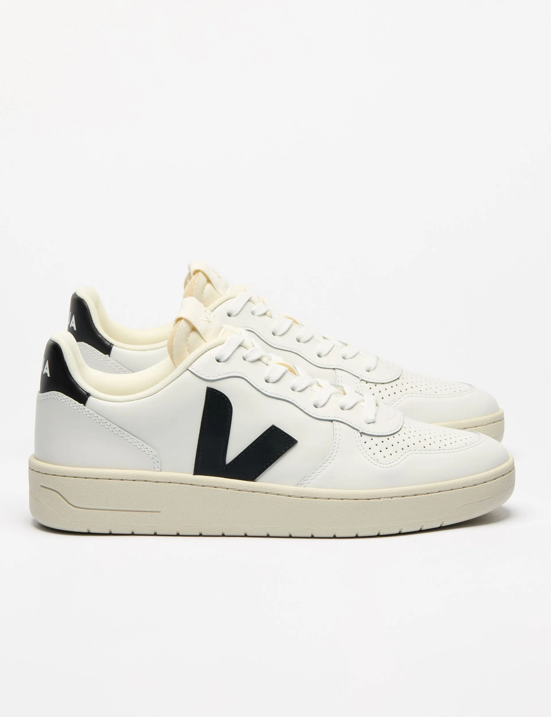 V-10 Leather - White Black