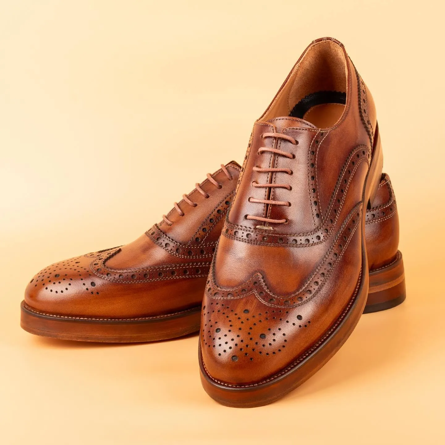 Vintage Handmade Genuine Leather Business Formal Brogues