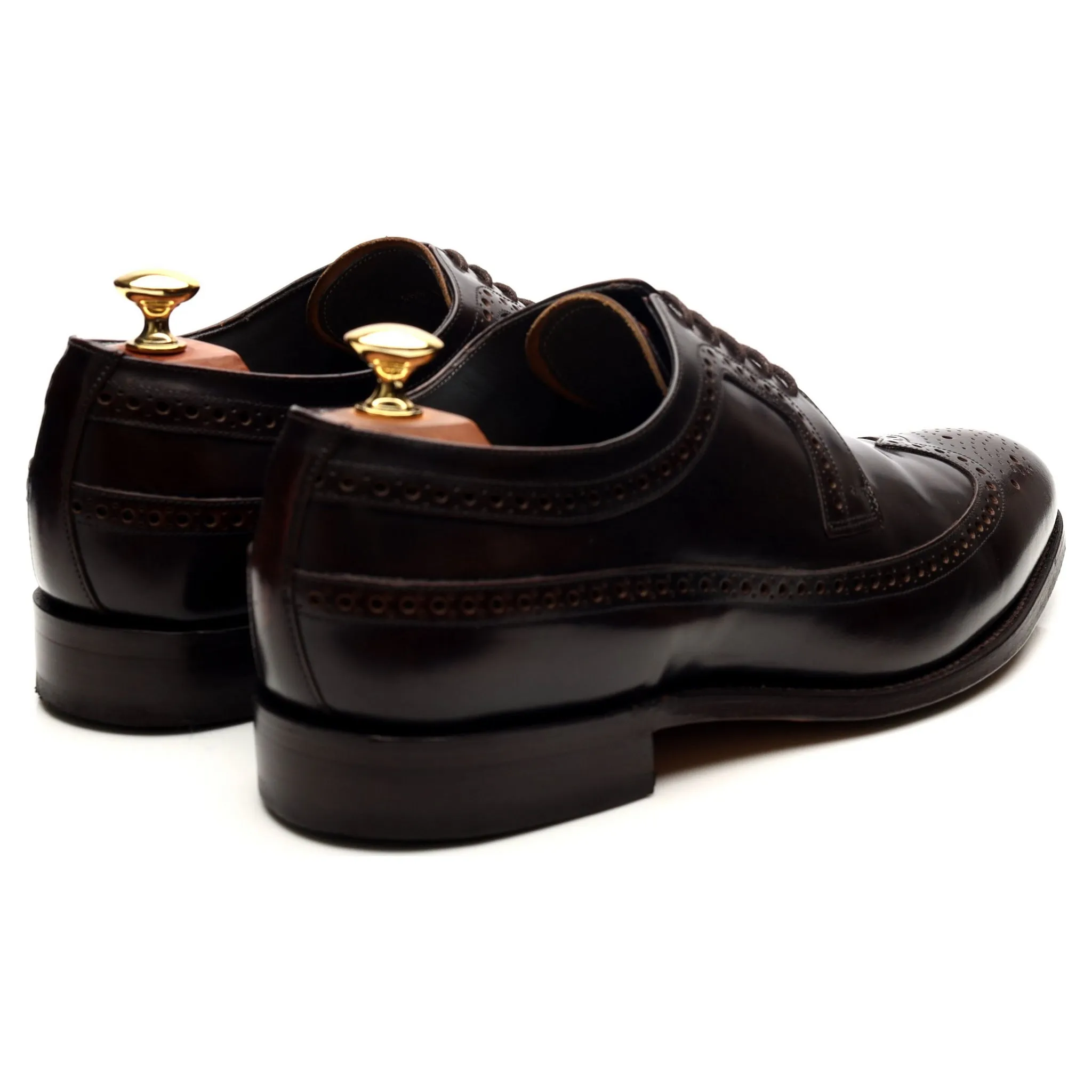 'Woodbridge' Dark Brown Leather Derby Brogues UK 9.5 G