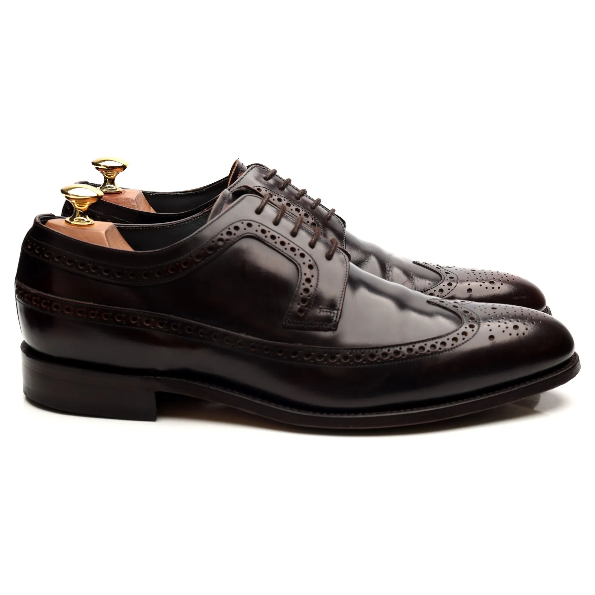 'Woodbridge' Dark Brown Leather Derby Brogues UK 9.5 G