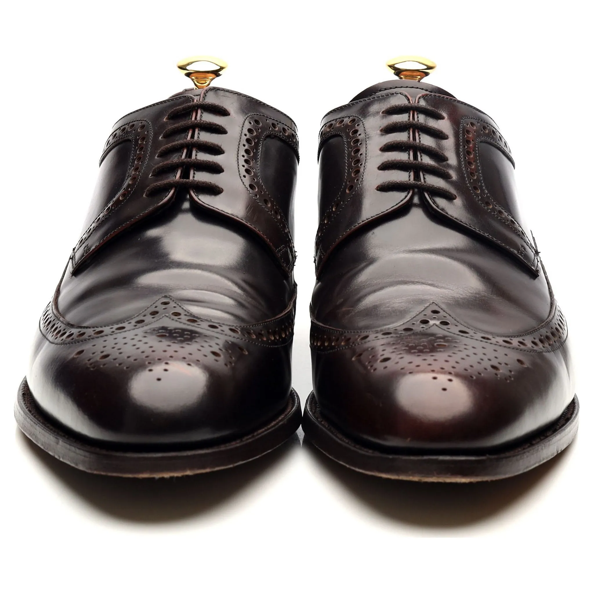 'Woodbridge' Dark Brown Leather Derby Brogues UK 9.5 G