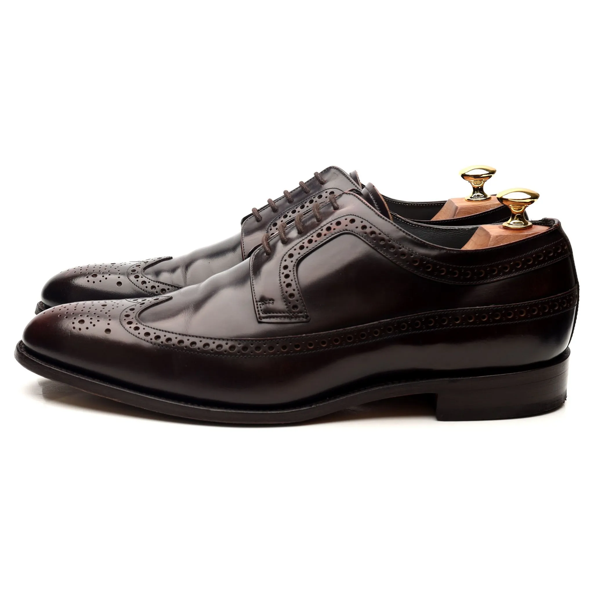 'Woodbridge' Dark Brown Leather Derby Brogues UK 9.5 G