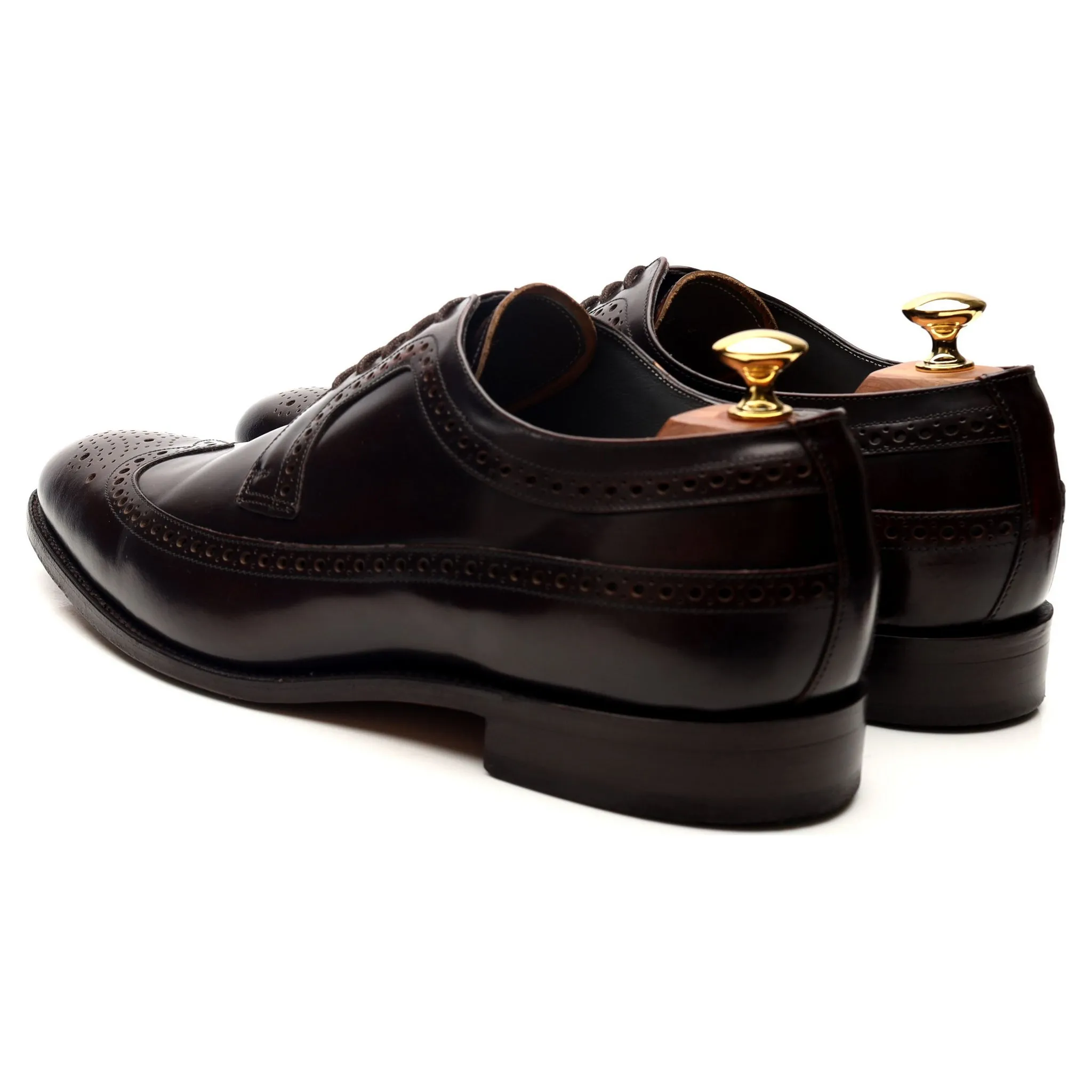'Woodbridge' Dark Brown Leather Derby Brogues UK 9.5 G