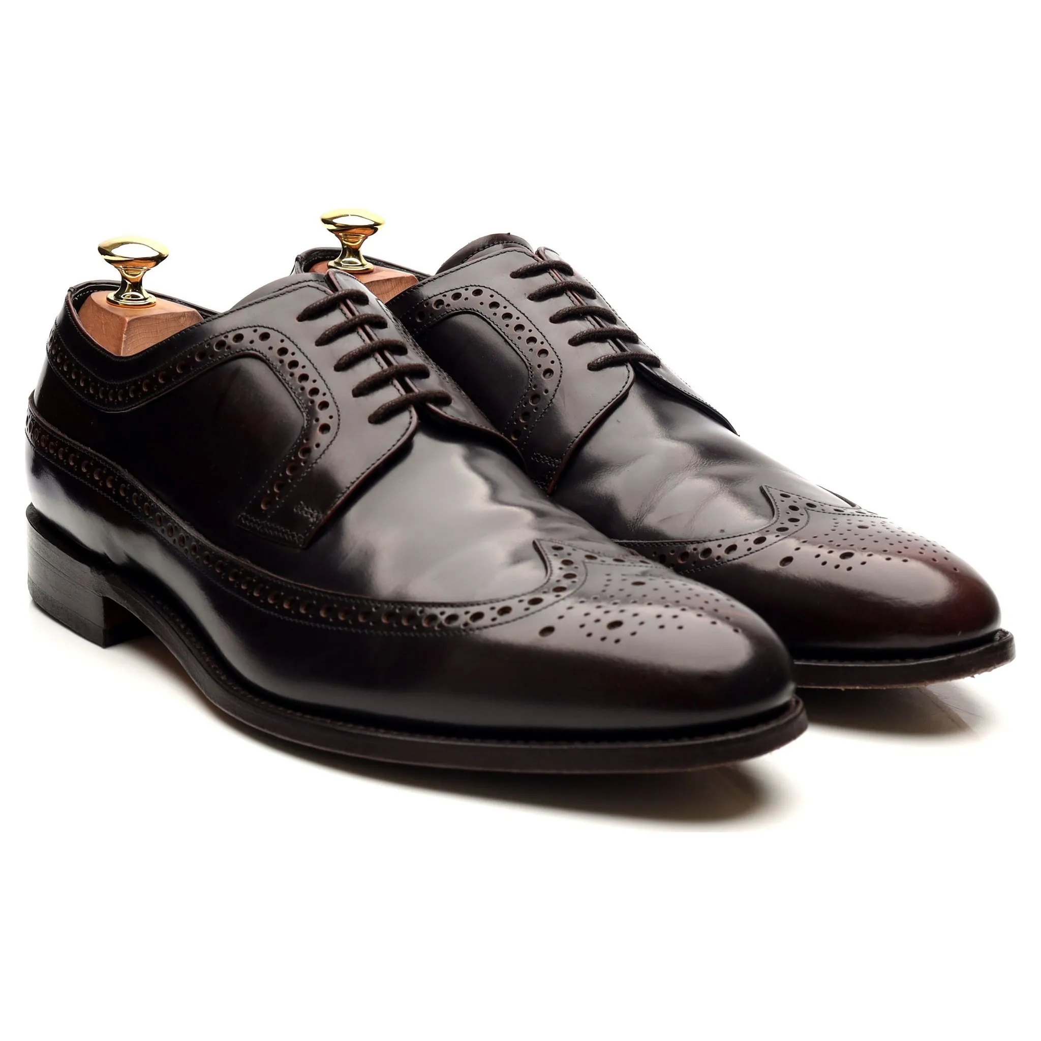 'Woodbridge' Dark Brown Leather Derby Brogues UK 9.5 G