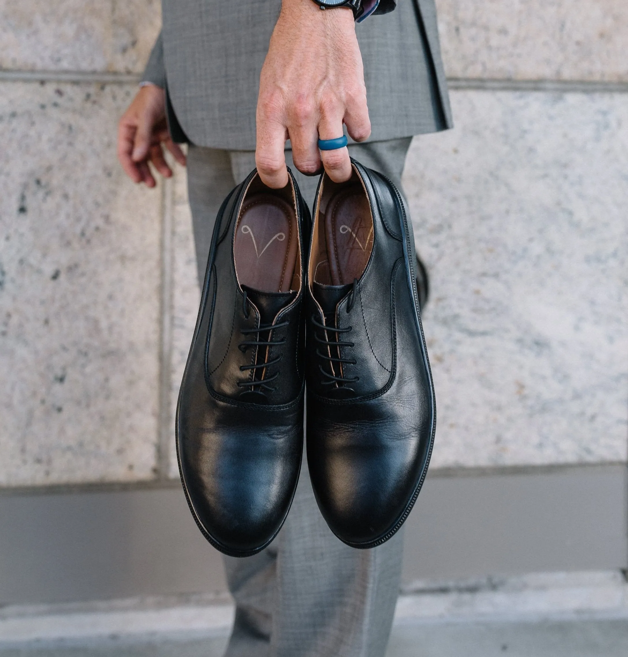 ZETONE Plain-Toe Oxfords